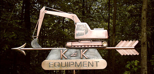 Excavator Weathervane