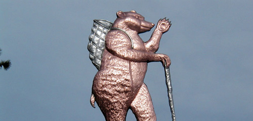 Hiking Bear Weathervane
