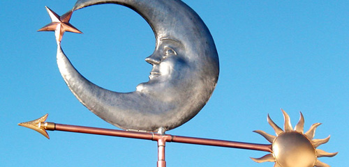 Sun, Moon and Star Weathervane